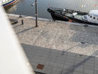 A View of a German City Harbor from an Elevated Perspective