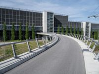 German City with High Rise Bridge