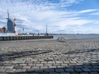 German City Landscape: Clear Skies and Urban Life