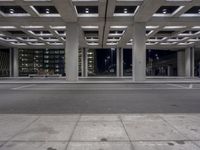 Night in a German City: Buildings Illuminated by Light