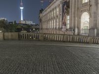 German City Streets at Night Lights 002