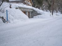German Countryside: Snow-Covered Road in Winter