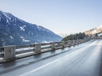 German Highland Road Snowy Landscape