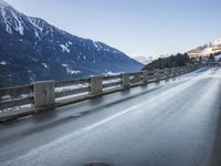 German Highland Road Snowy Landscape