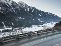 German Highland Road Snowy Landscape 007
