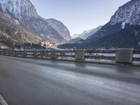 German Highlands Winter Landscape with Snowy Mountains