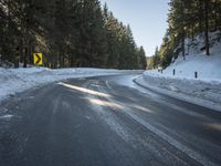 German Highway: Snow-Covered Landscape in Winter