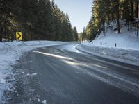 German Highway: Snow-Covered Landscape in Winter