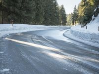 German Highway: Snow-Covered Landscape in Winter