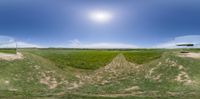 360 - view shows various images of a landscape with a path leading to a small windmill