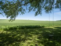 German Landscape: Green Fields and Clouds