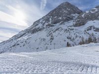 German Landscape: Mountain Range Covered in Snow