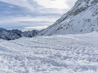 German Landscape: Mountain Range Covered in Snow