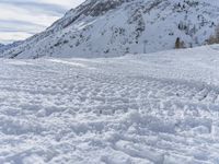 German Landscape: Mountain Range Covered in Snow
