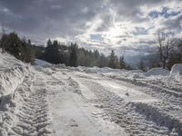 German Mountain Landforms in Winter