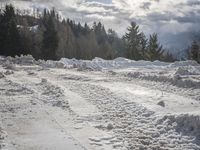 German Mountain Landforms in Winter