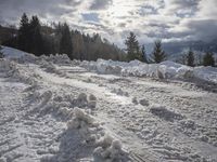 German Mountain Landforms in Winter