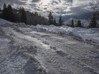German Mountain Landforms in Winter