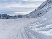 German Mountain Pass: Snow-Covered Alps