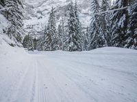 German Mountain Range in the Alps: Snow Covered Wilderness