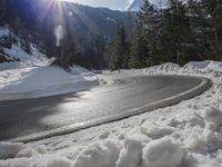 German Mountain Roads: Asphalt & Snow