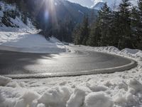 German Mountain Roads: Asphalt & Snow