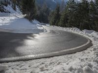 German Mountain Roads: Asphalt & Snow