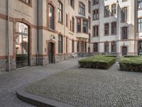 German Residential Building on Cobblestone Street