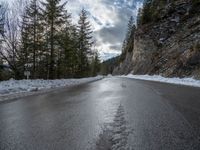 German Road Asphalt Winter Sun