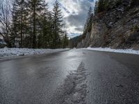 German Road Asphalt Winter Sun