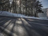 German Road: Snowy Landscape in the Alps