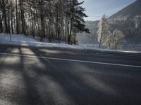German Road: Snowy Landscape in the Alps