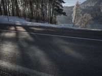 German Road: Snowy Landscape in the Alps