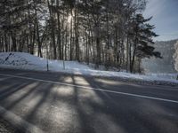 German Road: Snowy Landscape in the Alps