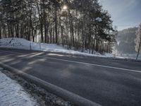 German Road: Snowy Landscape in the Alps