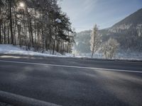 German Road: Snowy Landscape in the Alps