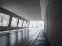 German Road Tunnel: Low Light and Striking Reflection