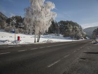 German Snowy Mountain Road in the Alps