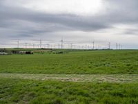 German Windmills: Overlooking Fields and a Cloudy Horizon