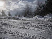 German Winter Landscape at Sunrise in the Alps