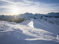Germany's Alps: Mountain Range Covered in Snow