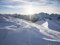 Germany's Alps: Mountain Range Covered in Snow