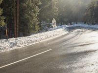 Germany Alps Road Covered in Snow Winter