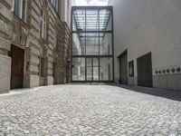 A Hidden Urban Courtyard: Hard Shadows in Berlin, Germany