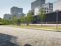 Germany's Business District with Clear Skies