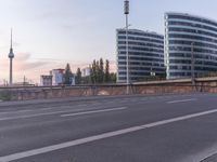 The City of Berlin, Germany: A Bridge at Dawn with Clear Skies