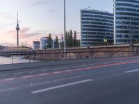 The City of Berlin, Germany: A Bridge at Dawn with Clear Skies