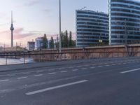 The City of Berlin, Germany: A Bridge at Dawn with Clear Skies