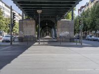 Germany City: Walkway on Road Surface