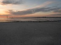 Germany at Dawn: Asphalt Road by the Water